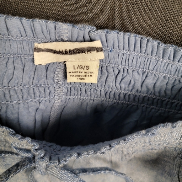 American Eagle Blue Sleeveless Crop Top with Straps Size L - Picture 3 of 6